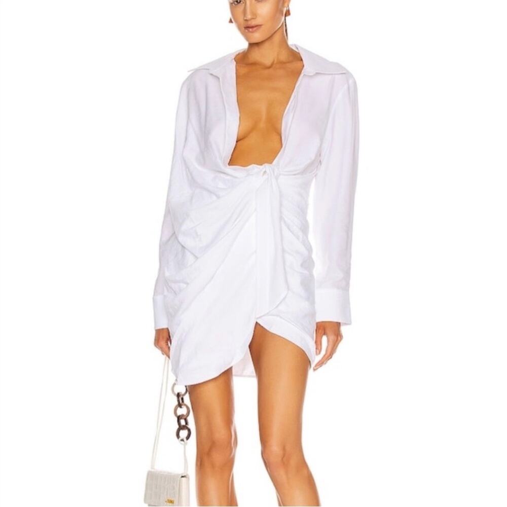 JACQUEMUS “LE SPLASH” Women’s White Le Papier 'La Robe Bahia' Minidress